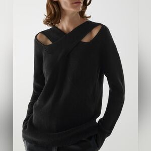 COS Cotton Knit Cut Out Sweater